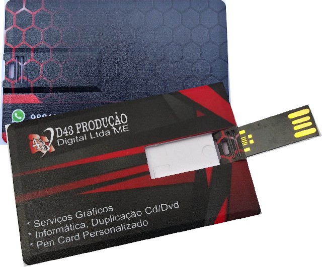 Foto 1 - Cartão pen card personalizado Impressão UV